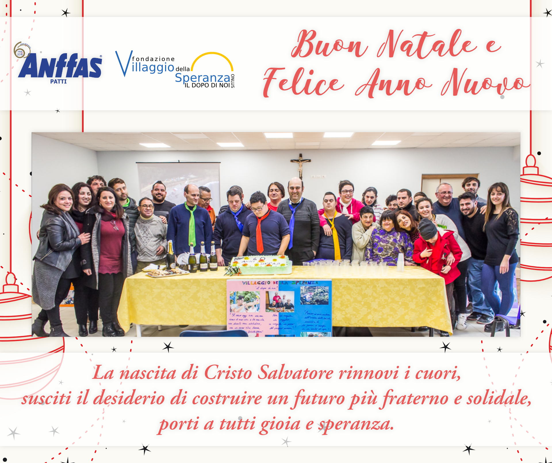 Auguri di Buon Natale e Felice Anno Nuovo Anffas Onlus Patti